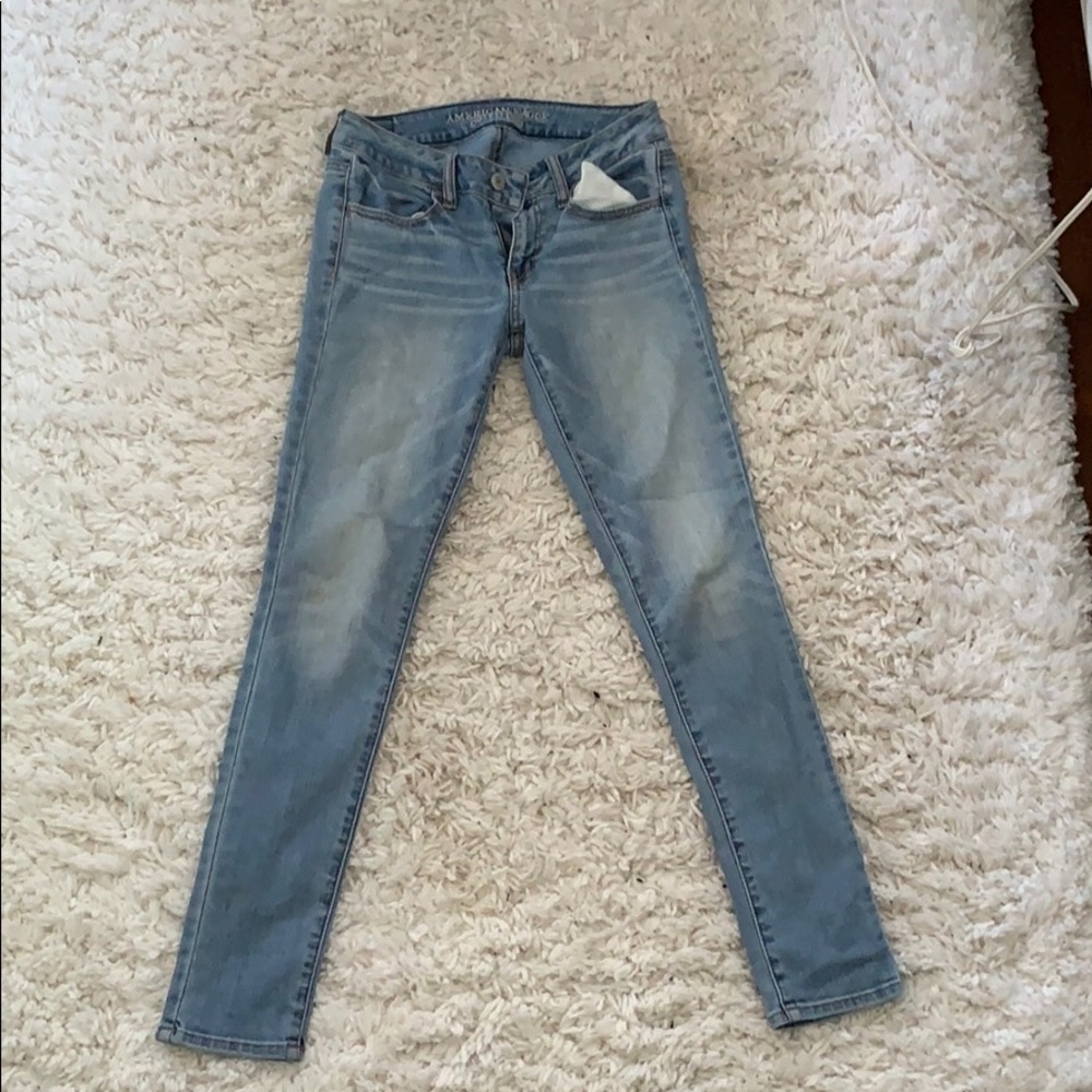 Light Wash Blue Skinny Jeans